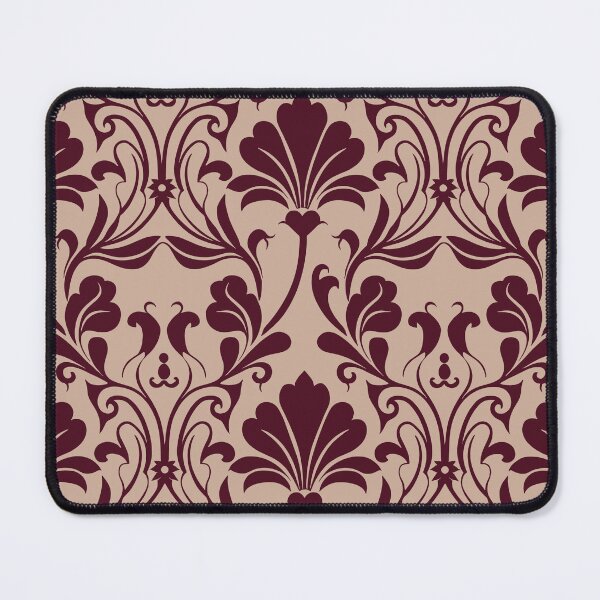 Item preview, Burgundy Tan Damask Floral Seamless Pattern designed and sold by Jyoti Digital Artist.