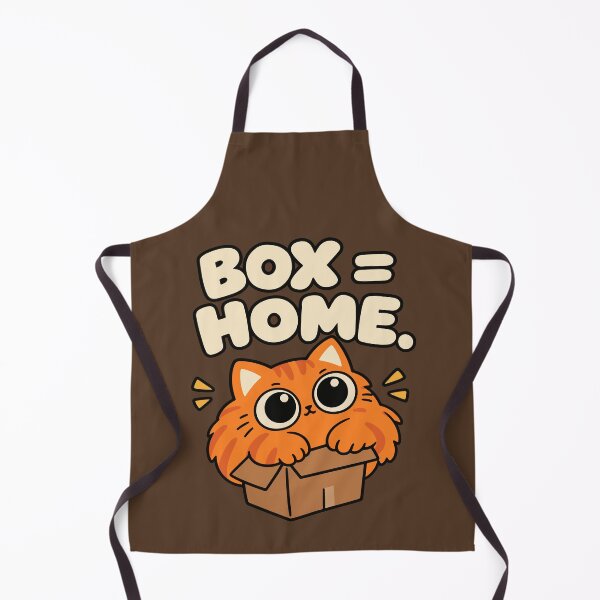 Item preview, Box is Home – Funny Orange Cat in Cardboard Box designed and sold by MewMade.