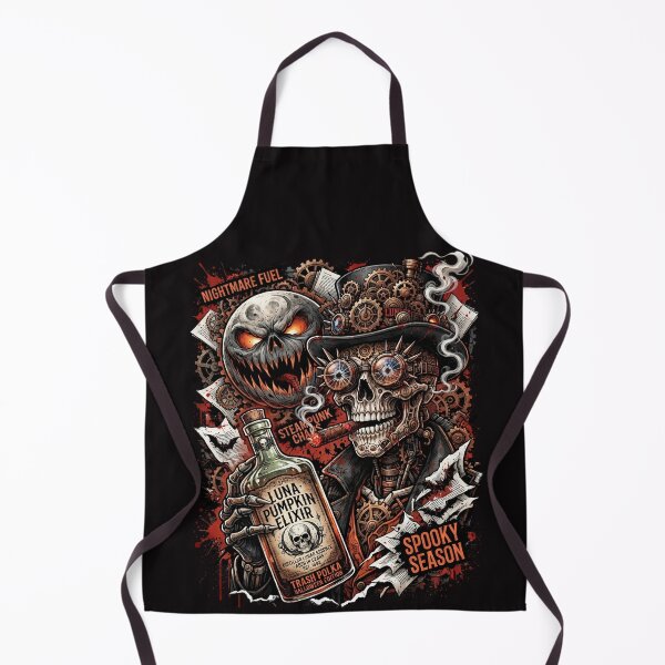 Item preview, Halloween Steampunk Skeleton Elixir Pumpkin Trash designed and sold by Voodoo Store Paranormal Collections.