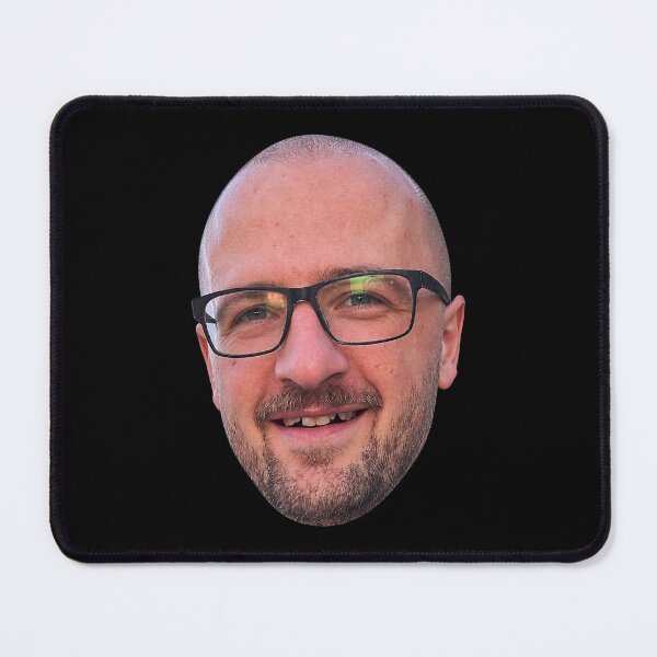 Item preview, Funny Bald Guy Face Portrait with Glasses designed and sold by Glow-Paw-Studio.