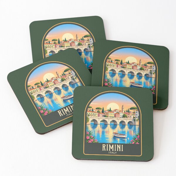 Item preview, Rimini Vintage Travel Illustration designed and sold by HomeLivingCo.