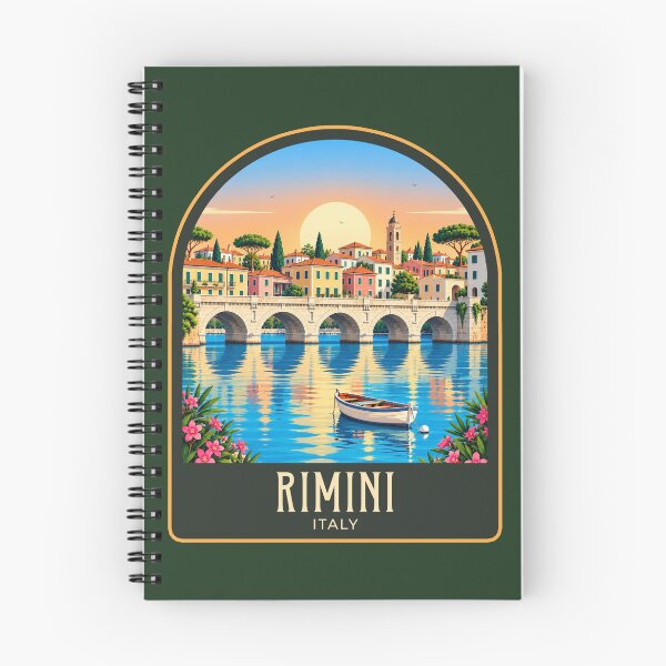 Item preview, Rimini Vintage Travel Illustration designed and sold by HomeLivingCo.