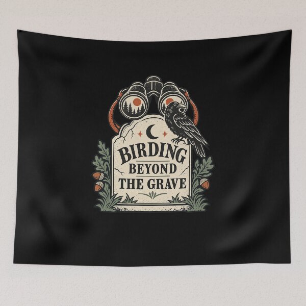 Item preview, Birding Beyond the Grave Raven Badge designed and sold by AMICO77.