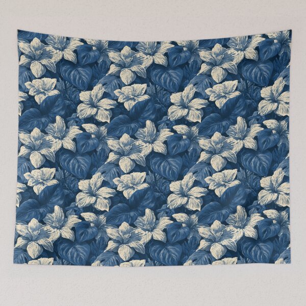 Item preview, Whimsical Pothos Print  - Birthday Flower Pattern - Dad Fathers Day Gifts designed and sold by RoyalStarsPatts.