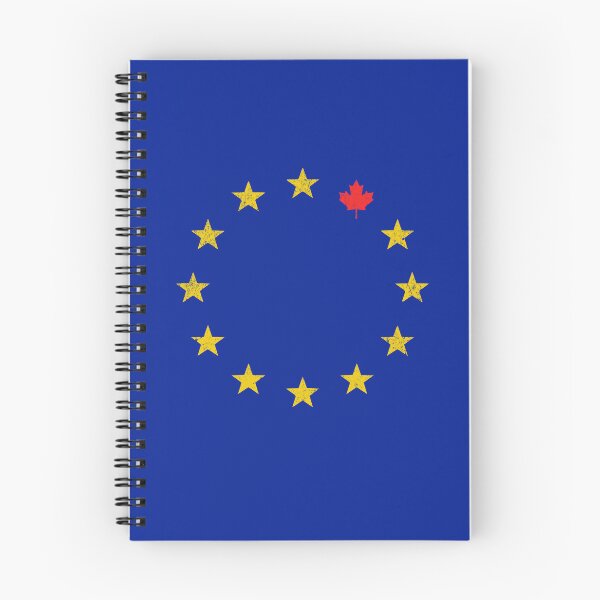 Item preview, European Union Canada Maple Leaf EU Canadian Flag Inspired Design designed and sold by RR-Arts.