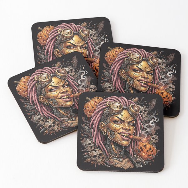 Item preview, Halloween Steampunk Cyber Cyborg Witch Dreadlocks designed and sold by Voodoo Store Paranormal Collections.