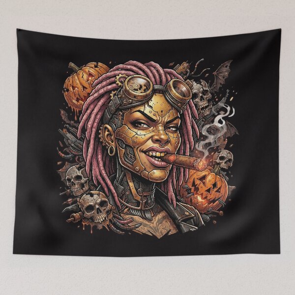Item preview, Halloween Steampunk Cyber Cyborg Witch Dreadlocks designed and sold by Voodoo Store Paranormal Collections.