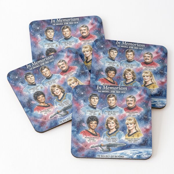 Item preview, Star Trek Original Crew Tribute Piece Poster, Shirts & Stickers designed and sold by TrendingFabrics.
