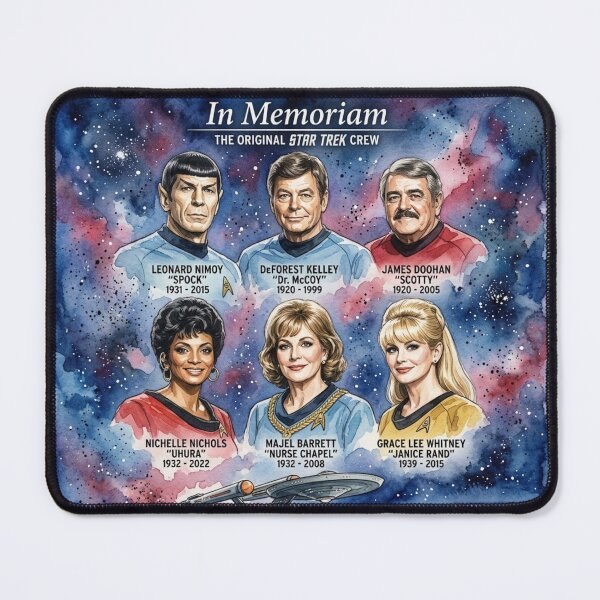 Item preview, Star Trek Original Crew Tribute Piece Poster, Shirts & Stickers designed and sold by TrendingFabrics.