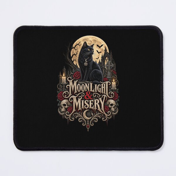 Item preview, Moonlight & Misery – Gothic Black Cat Full Moon Halloween Design designed and sold by RockitBaby.
