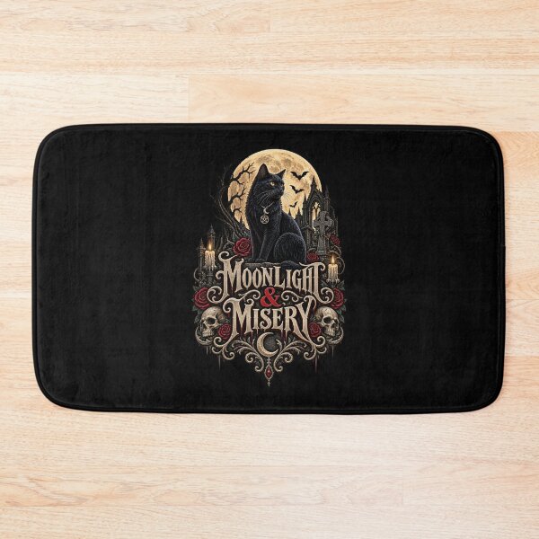 Item preview, Moonlight & Misery – Gothic Black Cat Full Moon Halloween Design designed and sold by RockitBaby.
