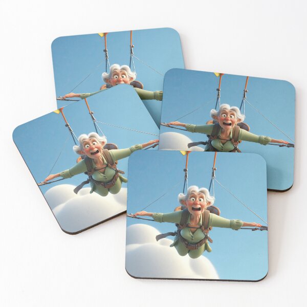 Item preview, Old Fart flying a hang glider designed and sold by Colin Bentham.