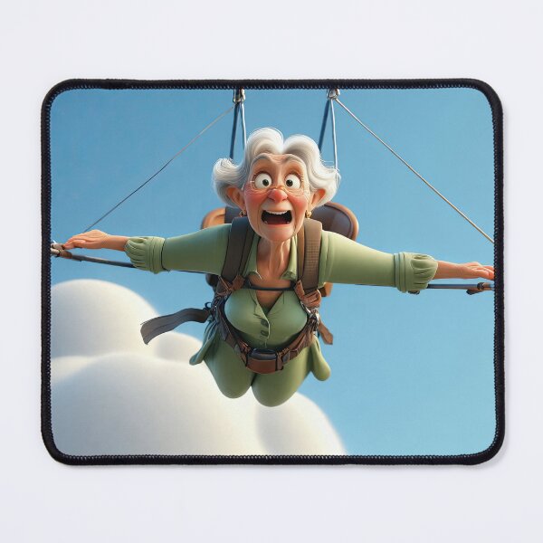 Item preview, Old Fart flying a hang glider designed and sold by Colin Bentham.