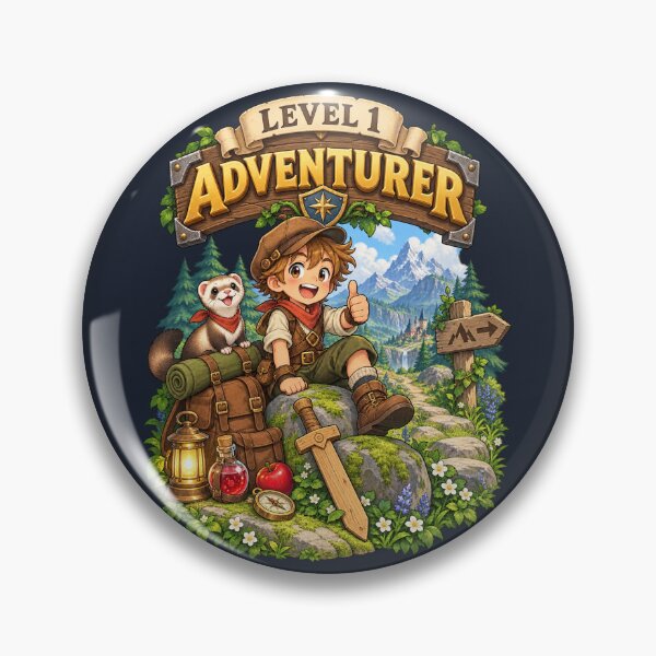 Item preview, Level 1 Adventurer - RPG Starter Kit & Pet Ferret Kids designed and sold by WUSCHELWORKS.