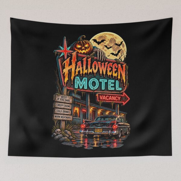 Item preview, Halloween Motel – Creepy Roadside Motel Haunted Halloween Design designed and sold by RockitBaby.