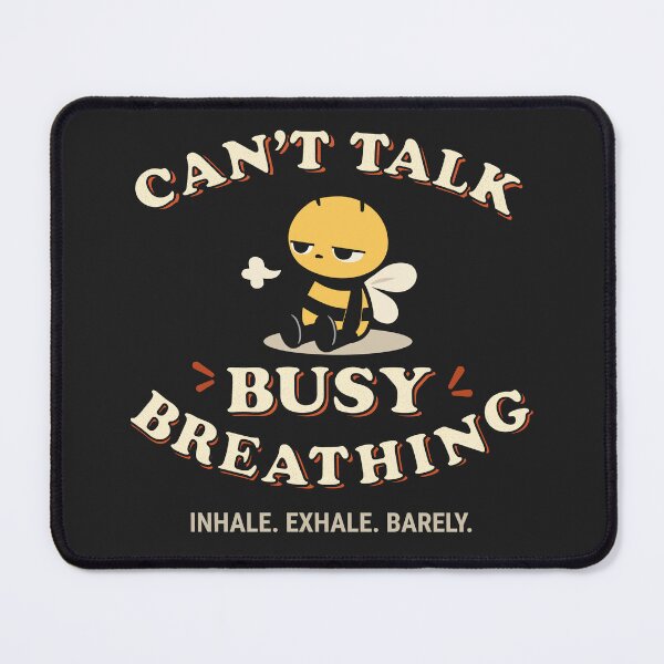 Item preview, Can’t Talk Busy Breathing Funny Deadpan Bee Retro Graphic designed and sold by NATHA PALETTE.