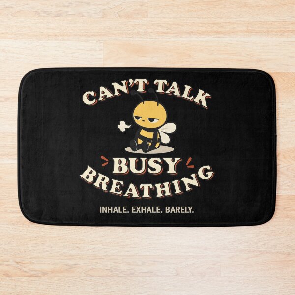 Item preview, Can’t Talk Busy Breathing Funny Deadpan Bee Retro Graphic designed and sold by NATHA PALETTE.