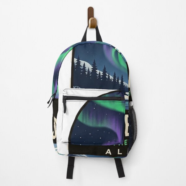 Item preview, Fairbanks Alaska Northern Lights Aurora Borealis Travel Sticker designed and sold by DetourDgn.