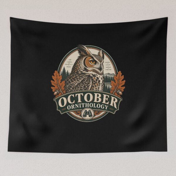 Item preview, October Ornithology Owl Badge designed and sold by AMICO77.