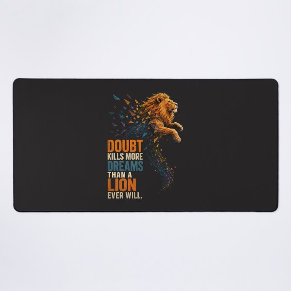 Item preview, Doubt Kills More Dreams Than a Lion Geometric Abstract Typography Art designed and sold by Bennie Singh.