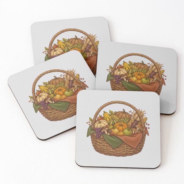 Item preview, Autumn Harvest Basket with Pumpkins and Grapes designed and sold by hattie's.