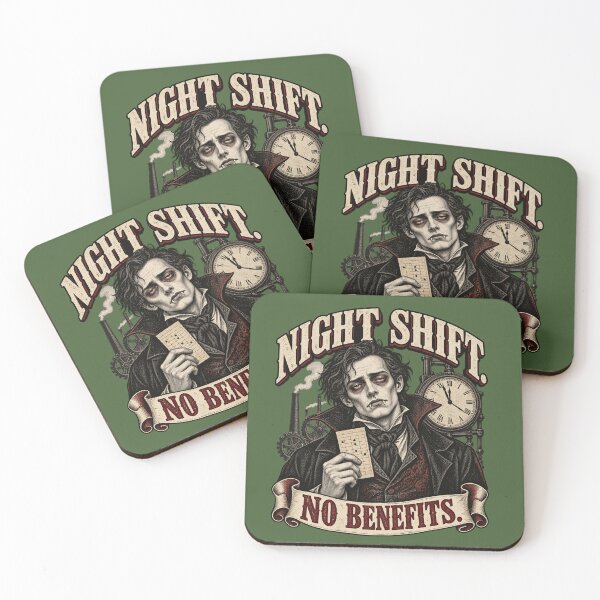 Item preview, Night Shift No Benefits Vampire designed and sold by TytherleyTees.