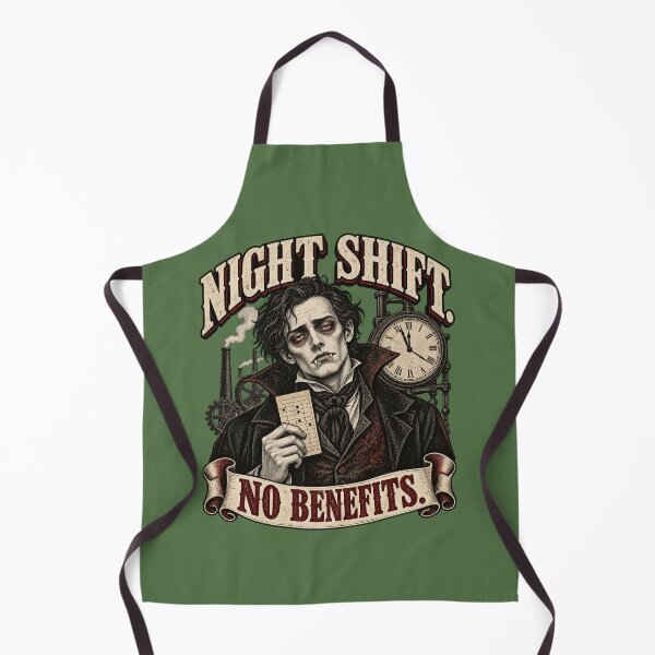 Item preview, Night Shift No Benefits Vampire designed and sold by TytherleyTees.