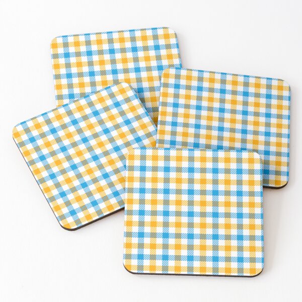 Item preview, Yellow And Blue On White Gingham Check   designed and sold by PatternTitan.