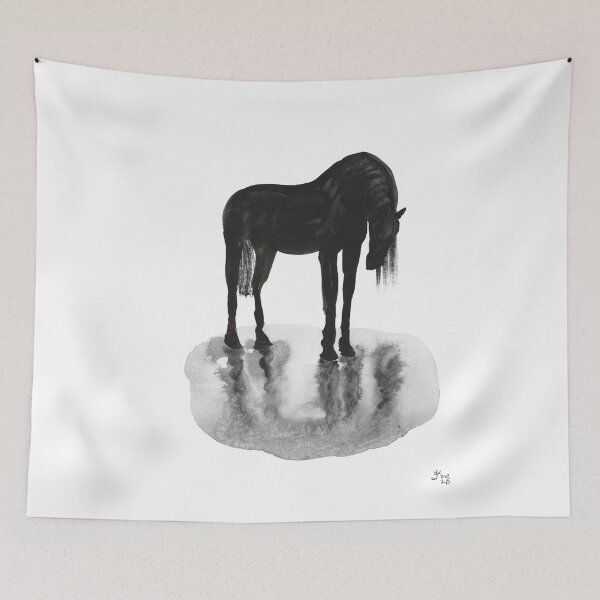 Item preview, Black Horse think about life designed and sold by zatiak.
