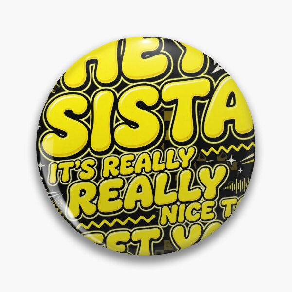 Item preview, Hey Sista Retro 90s Bubble Letters - Funny 90s Hip Hop Aesthetic Yellow Graphic designed and sold by Yassinejayed.