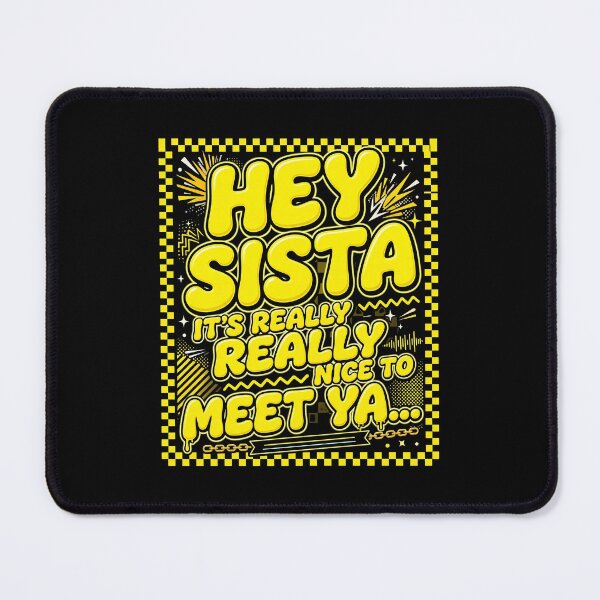 Item preview, Hey Sista Retro 90s Bubble Letters - Funny 90s Hip Hop Aesthetic Yellow Graphic designed and sold by Yassinejayed.