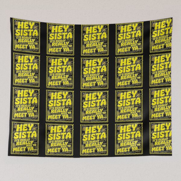 Item preview, Hey Sista Retro 90s Bubble Letters - Funny 90s Hip Hop Aesthetic Yellow Graphic designed and sold by Yassinejayed.
