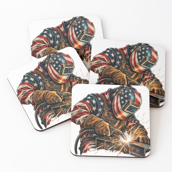 Item preview, American Welder Patriotic Welding USA Flag Welding Art designed and sold by OUICHA.