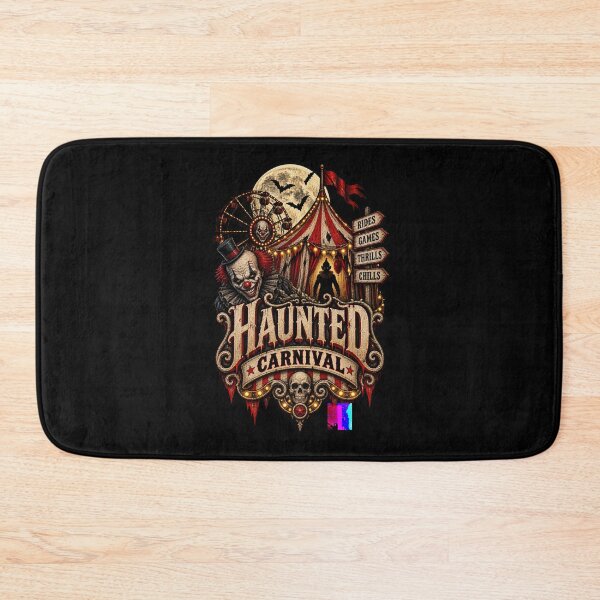 Item preview, Haunted Carnival – Creepy Clown Ferris Wheel Halloween Horror Design designed and sold by RockitBaby.