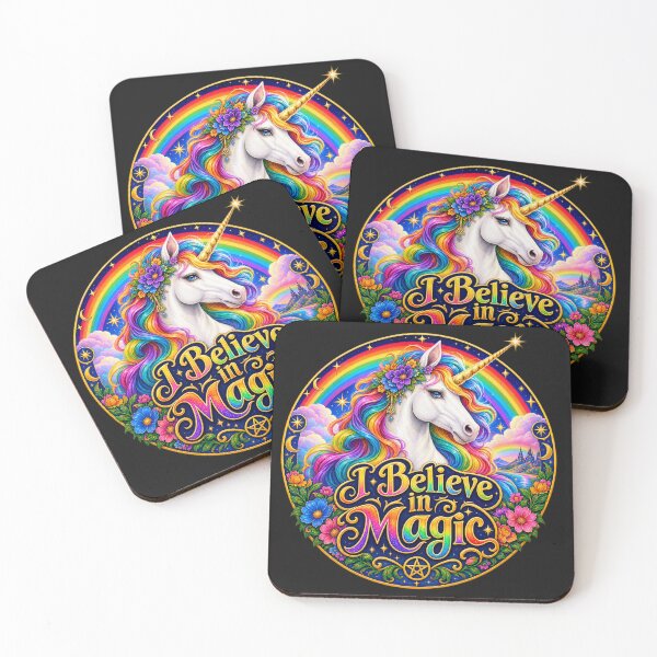 Item preview, I Believe in Magic Rainbow Unicorn Fantasy designed and sold by Witch Joseph.
