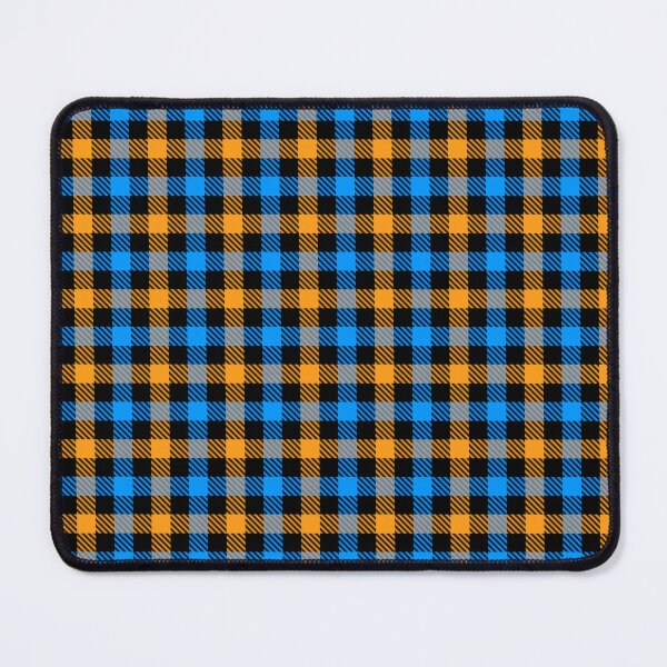 Item preview, Yellow And Blue On Black Gingham Check designed and sold by PatternTitan.