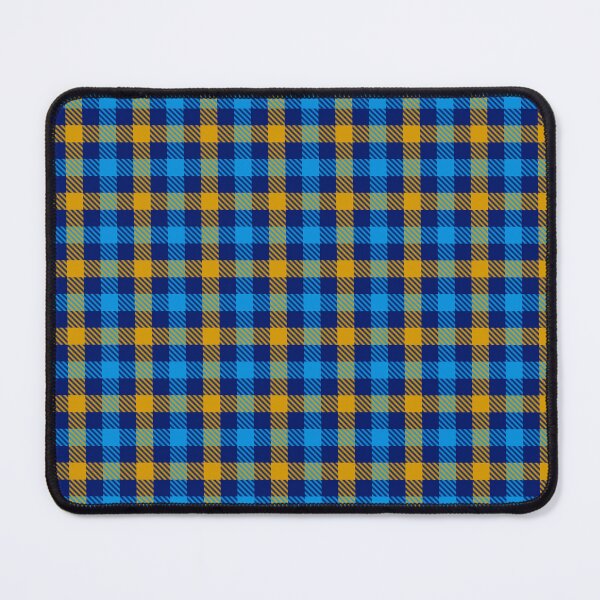 Item preview, Yellow And Blue On Navy Blue Gingham Check designed and sold by PatternTitan.