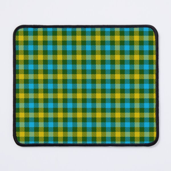 Item preview, Yellow And Blue On Green Gingham Check   designed and sold by PatternTitan.