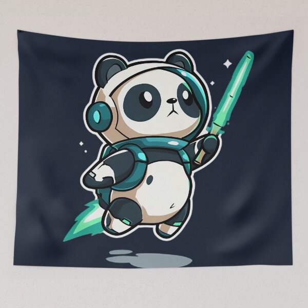 Item preview, Space Warrior Panda Light Sword Art designed and sold by Lunat1kk.