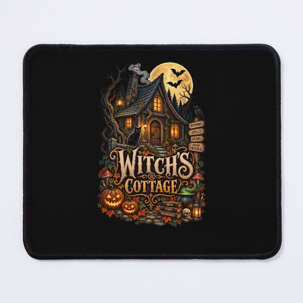 Item preview, Witch's Cottage – Cozy Gothic Halloween Cottage in the Woods Design designed and sold by RockitBaby.