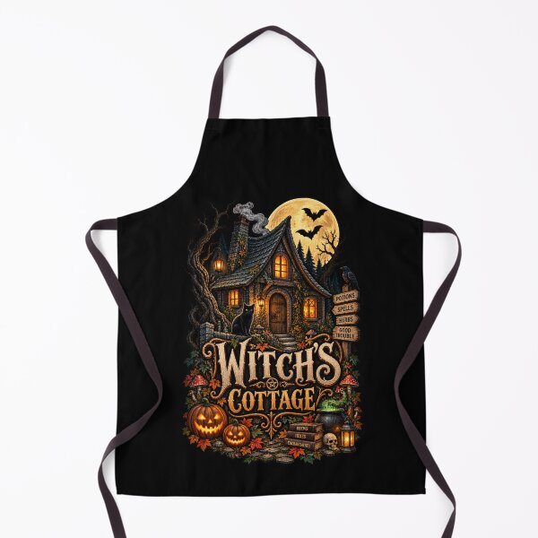 Item preview, Witch's Cottage – Cozy Gothic Halloween Cottage in the Woods Design designed and sold by RockitBaby.