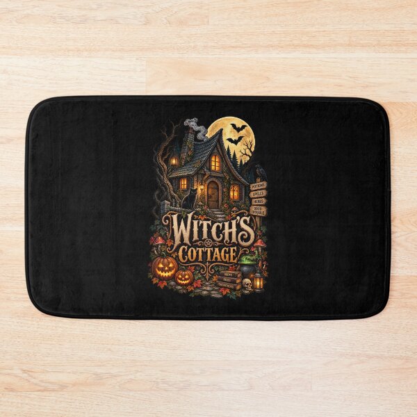 Item preview, Witch's Cottage – Cozy Gothic Halloween Cottage in the Woods Design designed and sold by RockitBaby.
