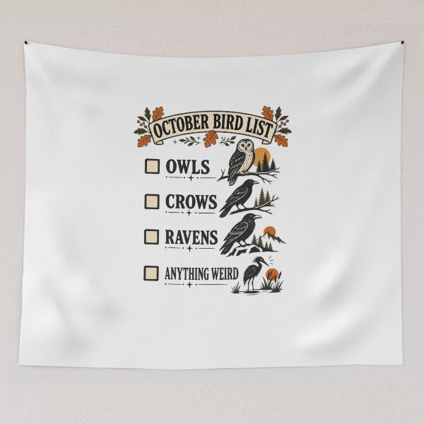 Item preview, October Bird List Checklist designed and sold by AMICO77.