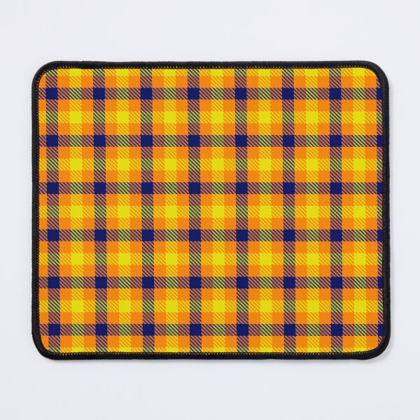 Item preview, Yellow And Blue On Orange Gingham Check designed and sold by PatternTitan.