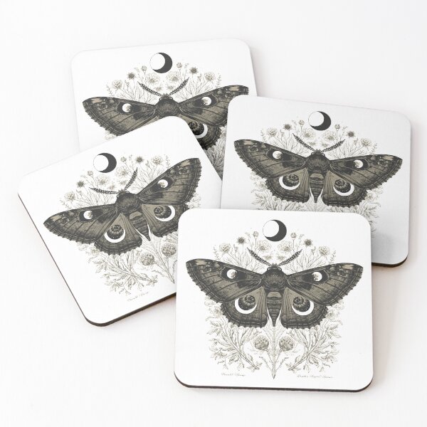 Item preview, Gothic Moth Antique Natural History designed and sold by ChicTrendz.
