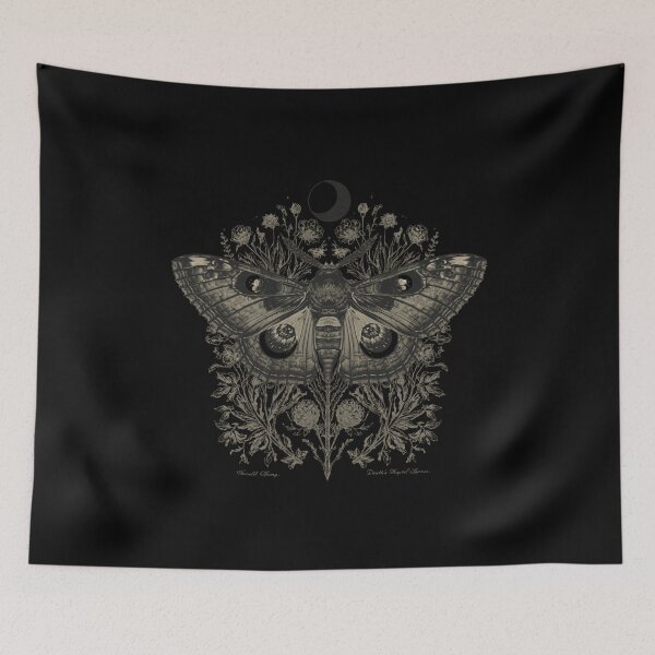 Item preview, Gothic Moth Antique Natural History designed and sold by ChicTrendz.