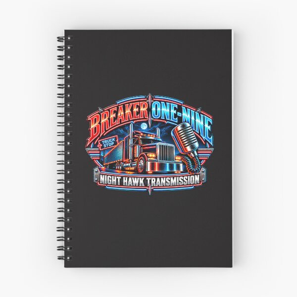 Item preview, Breaker One-Nine Night Hawk Transmission - Neon Semi Truck CB Radio Art designed and sold by NomadForge.