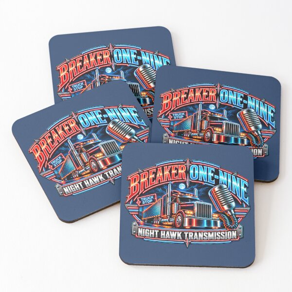 Item preview, Breaker One-Nine Night Hawk Transmission - Neon Semi Truck CB Radio Art designed and sold by NomadForge.