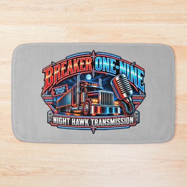 Item preview, Breaker One-Nine Night Hawk Transmission - Neon Semi Truck CB Radio Art designed and sold by NomadForge.