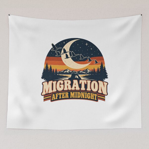 Item preview, Migration After Midnight Retro Birds designed and sold by AMICO77.